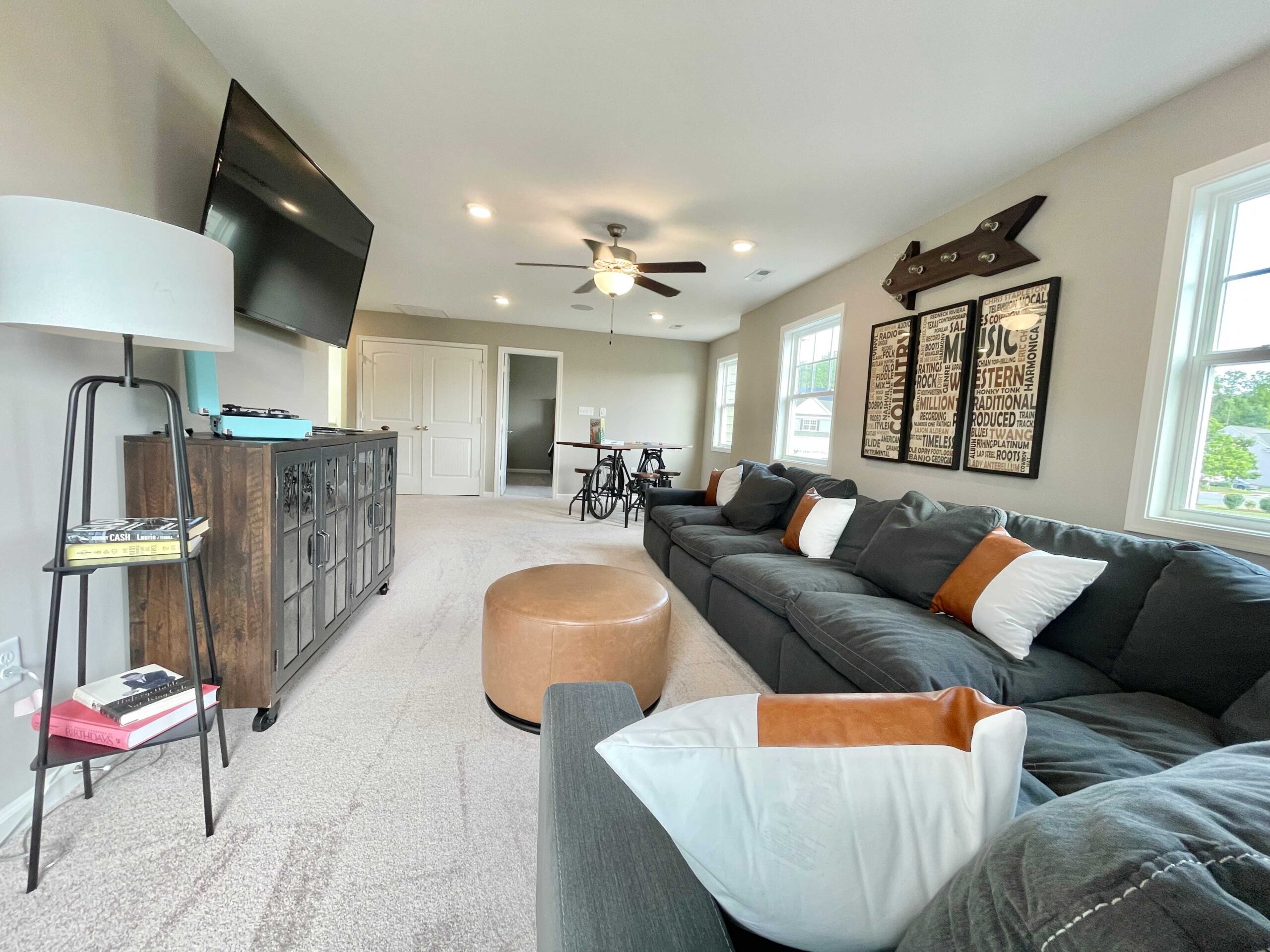 Photo of the upstairs loft at the Elmsted model in Castleton by Boyd Homes