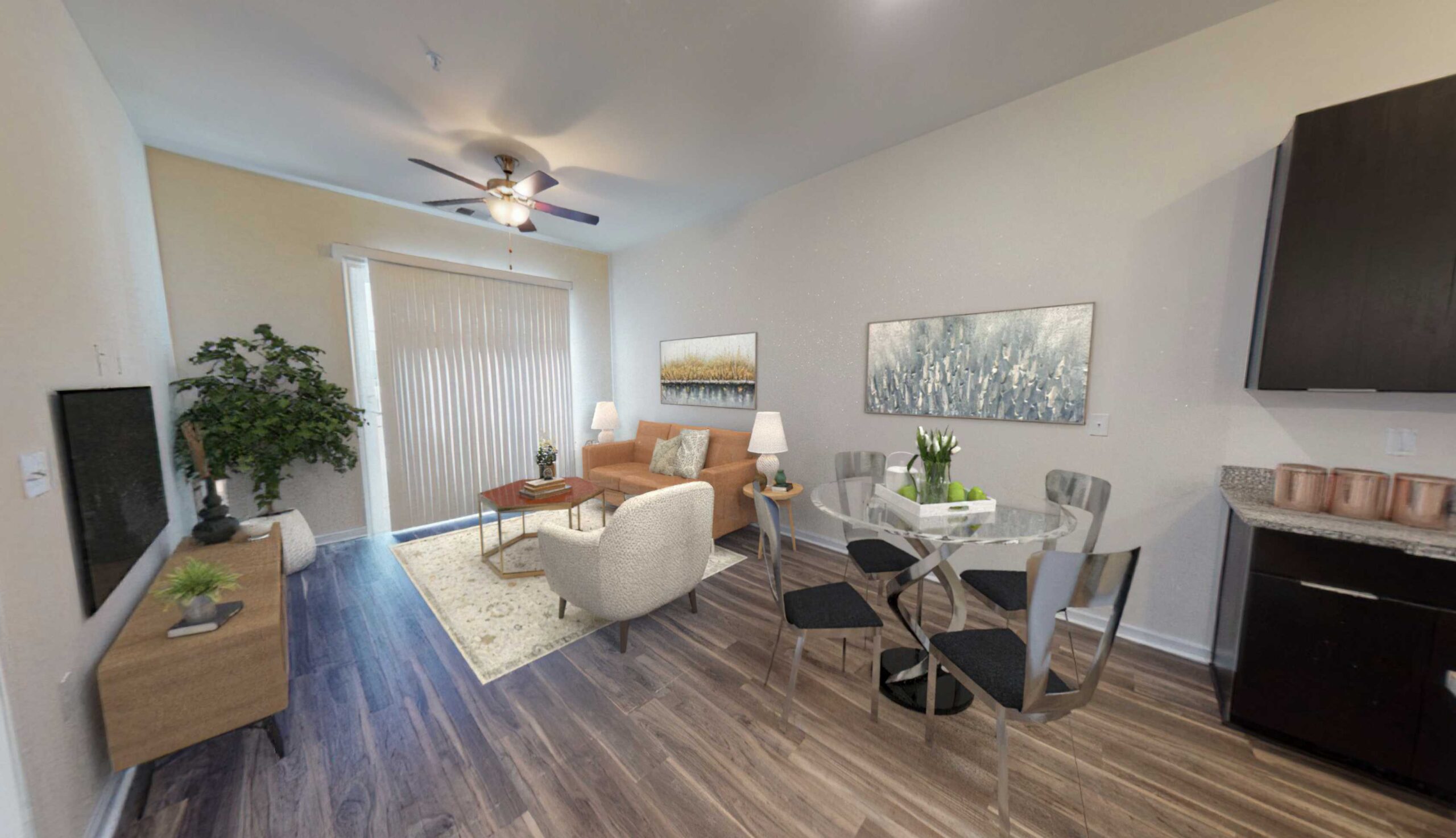 Nexus-A1-1bed-1bath-living-dining-room